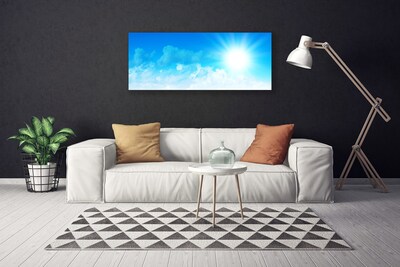 Photo sur toile Ciel paysage blanc bleu