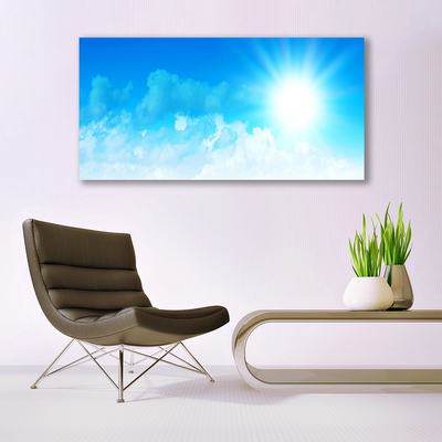 Photo sur toile Ciel paysage blanc bleu