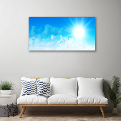 Photo sur toile Ciel paysage blanc bleu