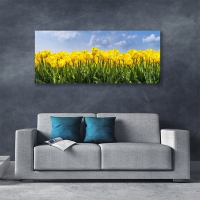 Photo sur toile Tulipes floral jaune vert