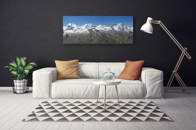Photo sur toile Montagnes paysage blanc gris