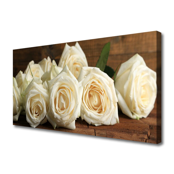 Photo sur toile Roses floral blanc