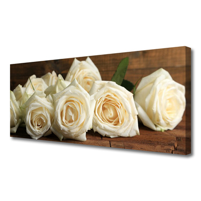 Photo sur toile Roses floral blanc