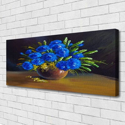 Photo sur toile Fleurs floral bleu vert