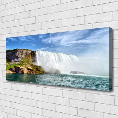 Photo sur toile Mer chute d'eau nature blanc bleu