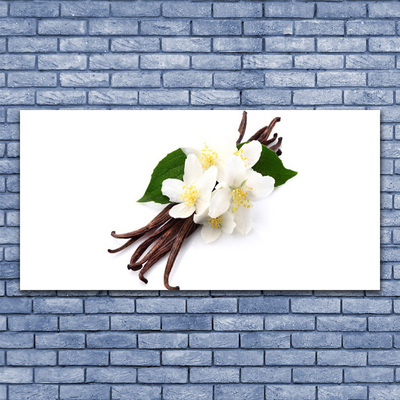 Photo sur toile Vanille floral brun blanc