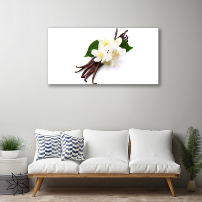 Photo sur toile Vanille floral brun blanc