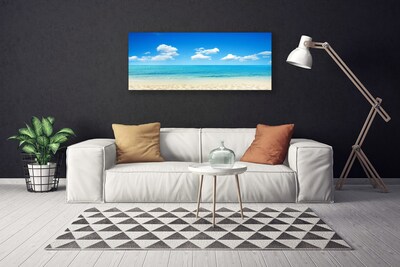 Photo sur toile Mer plage paysage blanc bleu