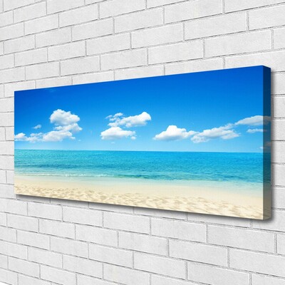 Photo sur toile Mer plage paysage blanc bleu