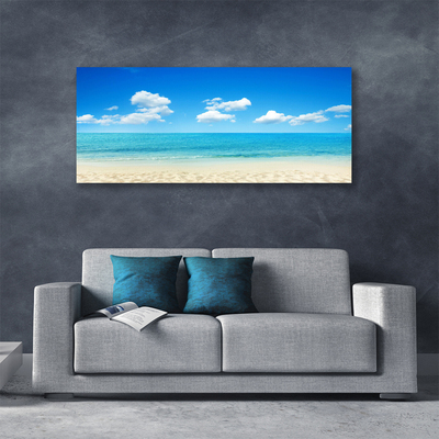 Photo sur toile Mer plage paysage blanc bleu