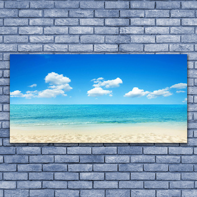 Photo sur toile Mer plage paysage blanc bleu