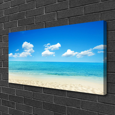 Photo sur toile Mer plage paysage blanc bleu