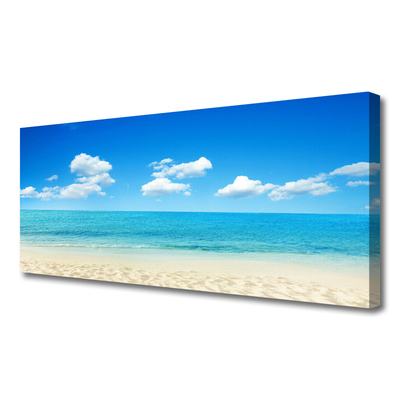 Photo sur toile Mer plage paysage blanc bleu