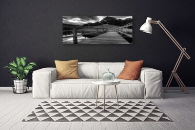Photo sur toile Lac pont architecture gris