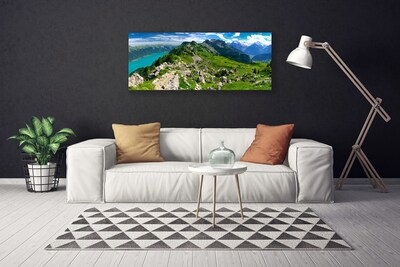 Photo sur toile Montagnes nature gris vert