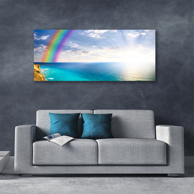 Photo sur toile Arc en ciel mer paysage multicolore
