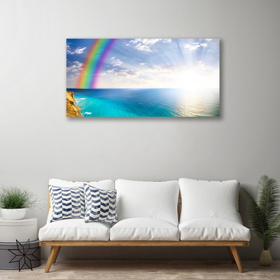Photo sur toile Arc en ciel mer paysage multicolore