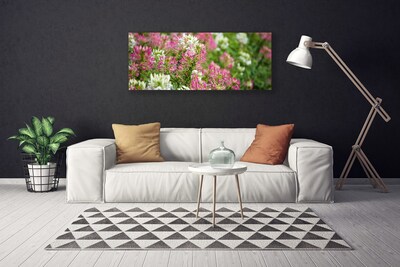 Photo sur toile Fleurs floral rose blanc vert