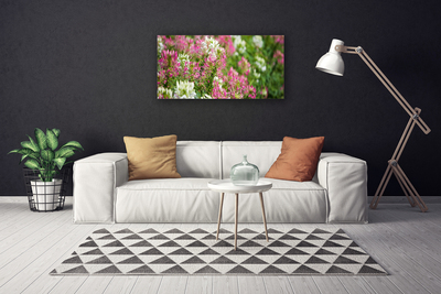 Photo sur toile Fleurs floral rose blanc vert