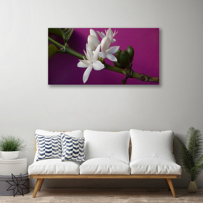 Photo sur toile Fleur floral blanc vert