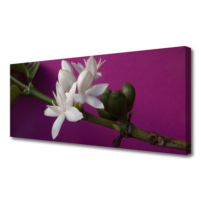 Photo sur toile Fleur floral blanc vert