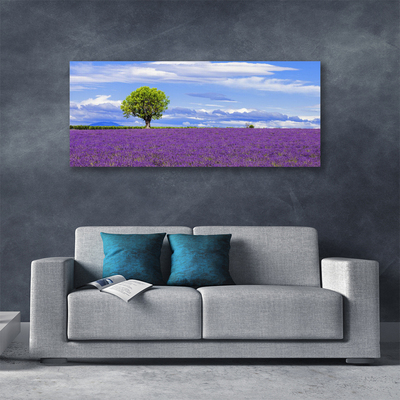 Photo sur toile Arbre prairie nature brun vert rose