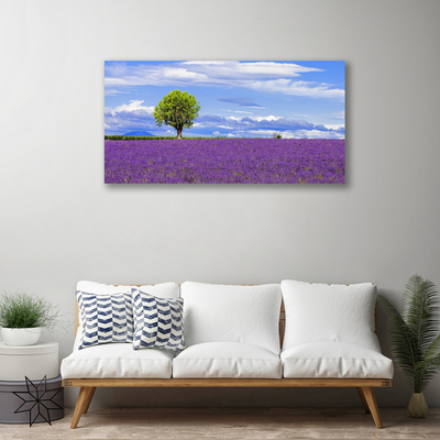 Photo sur toile Arbre prairie nature brun vert rose