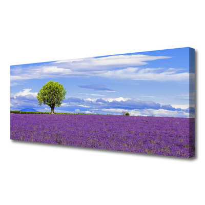 Photo sur toile Arbre prairie nature brun vert rose