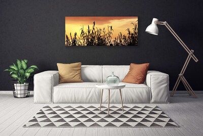 Photo sur toile Feuilles floral noir