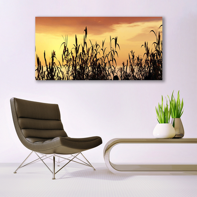 Photo sur toile Feuilles floral noir