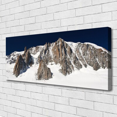 Photo sur toile Neige montagne paysage blanc gris