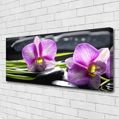 Photo sur toile Pierres fleurs floral rose noir