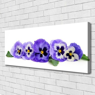 Photo sur toile Fleurs floral blanc violet vert