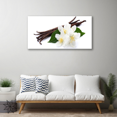 Photo sur toile Vanille floral brun vert blanc