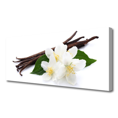 Photo sur toile Vanille floral brun vert blanc