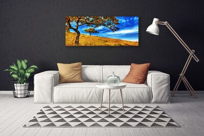 Photo sur toile Arbres prairie nature jaune brun