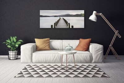 Photo sur toile Pont mer architecture gris