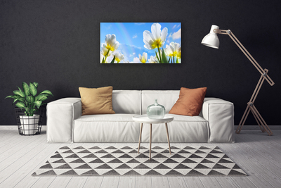 Photo sur toile Fleurs floral blanc vert