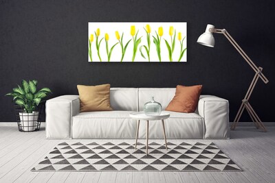 Photo sur toile Tulipes floral jaune vert