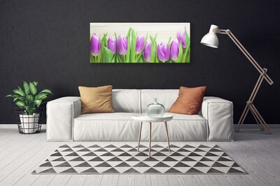 Photo sur toile Tulipes floral rose vert