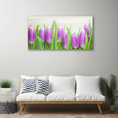 Photo sur toile Tulipes floral rose vert