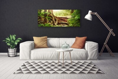 Photo sur toile Tronc d'arbre nature brun vert