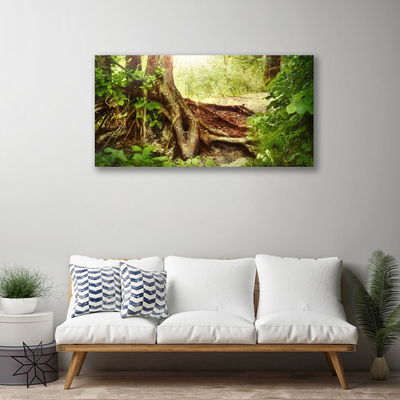 Photo sur toile Tronc d'arbre nature brun vert