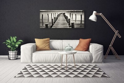 Photo sur toile Pont mer architecture gris