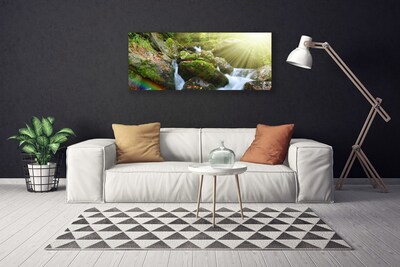 Photo sur toile Cascade arc en ciel nature multicolore