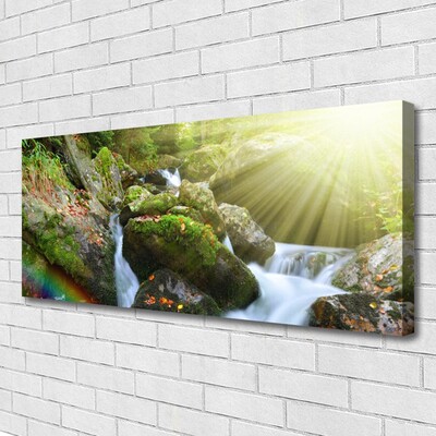 Photo sur toile Cascade arc en ciel nature multicolore