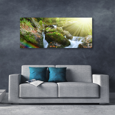 Photo sur toile Cascade arc en ciel nature multicolore