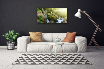 Photo sur toile Cascade arc en ciel nature multicolore