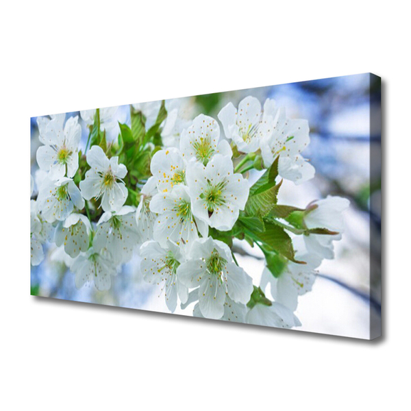 Photo sur toile Fleurs floral vert blanc