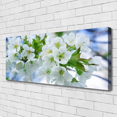 Photo sur toile Fleurs floral vert blanc